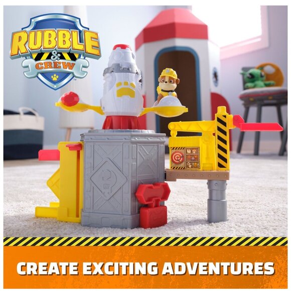 Paw Patrol Rubble & Crew Launch 'n' Spin Spaceship Playset With Rubble Figure - Picture 3 of 8
